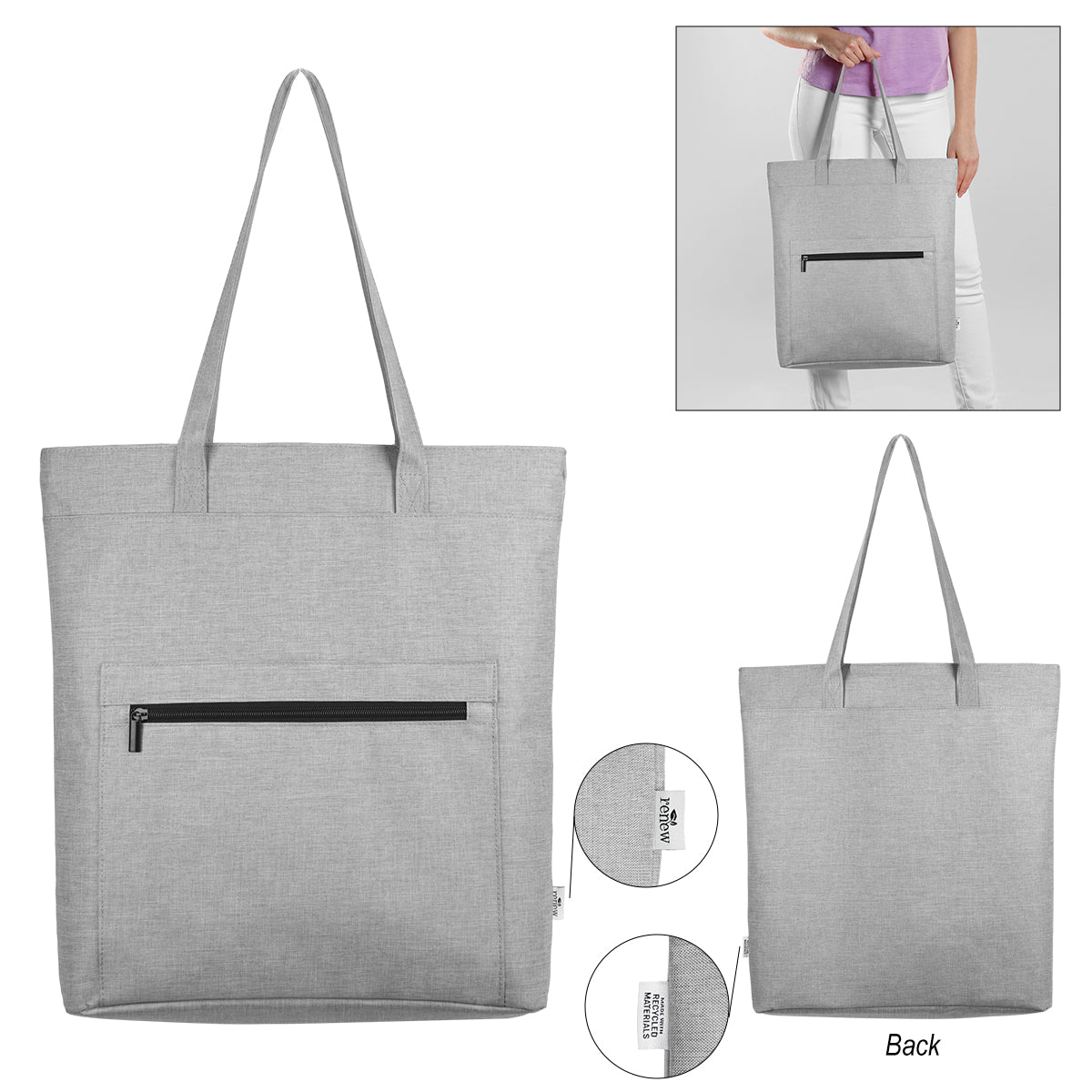 Habitat rPET Heathered Tote Bag - Gray