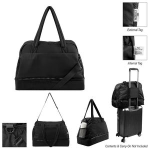 Kyle rPET Duffel Bag With Drop Bottom - Black
