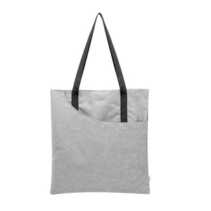 Swoop Heathered rPET Tote Bag - Black With Gray