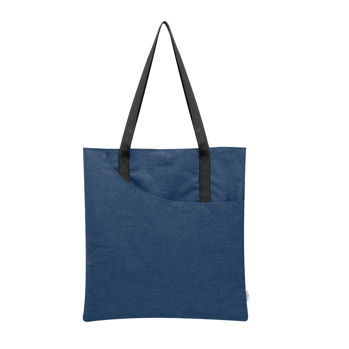 Swoop Heathered rPET Tote Bag - Black With Navy