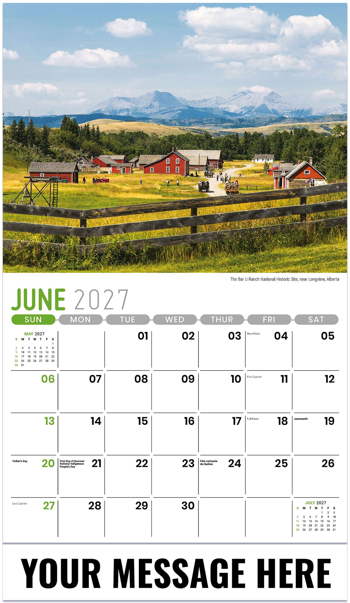 Scenes of Western Canada - 2027 Promotional Calendar