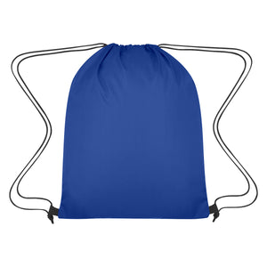 Ripstop Drawstring Bag - Blue With Black