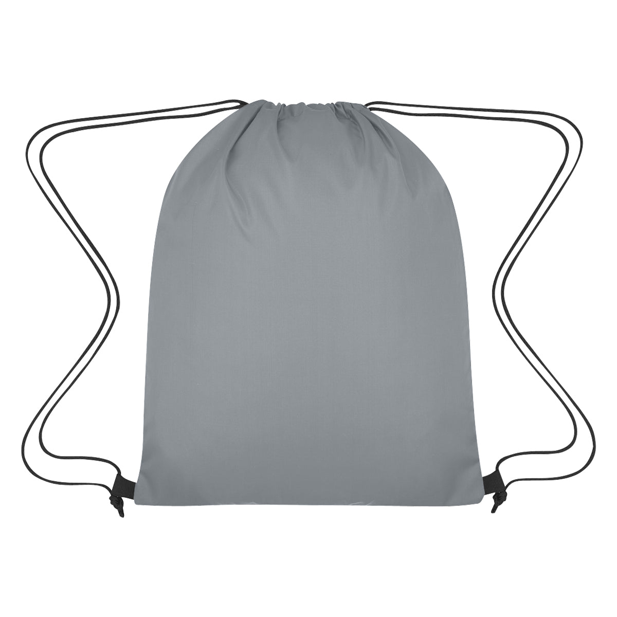 Ripstop Drawstring Bag - Gray With Black