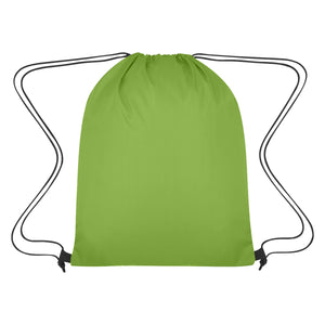 Ripstop Drawstring Bag - Lime With Black