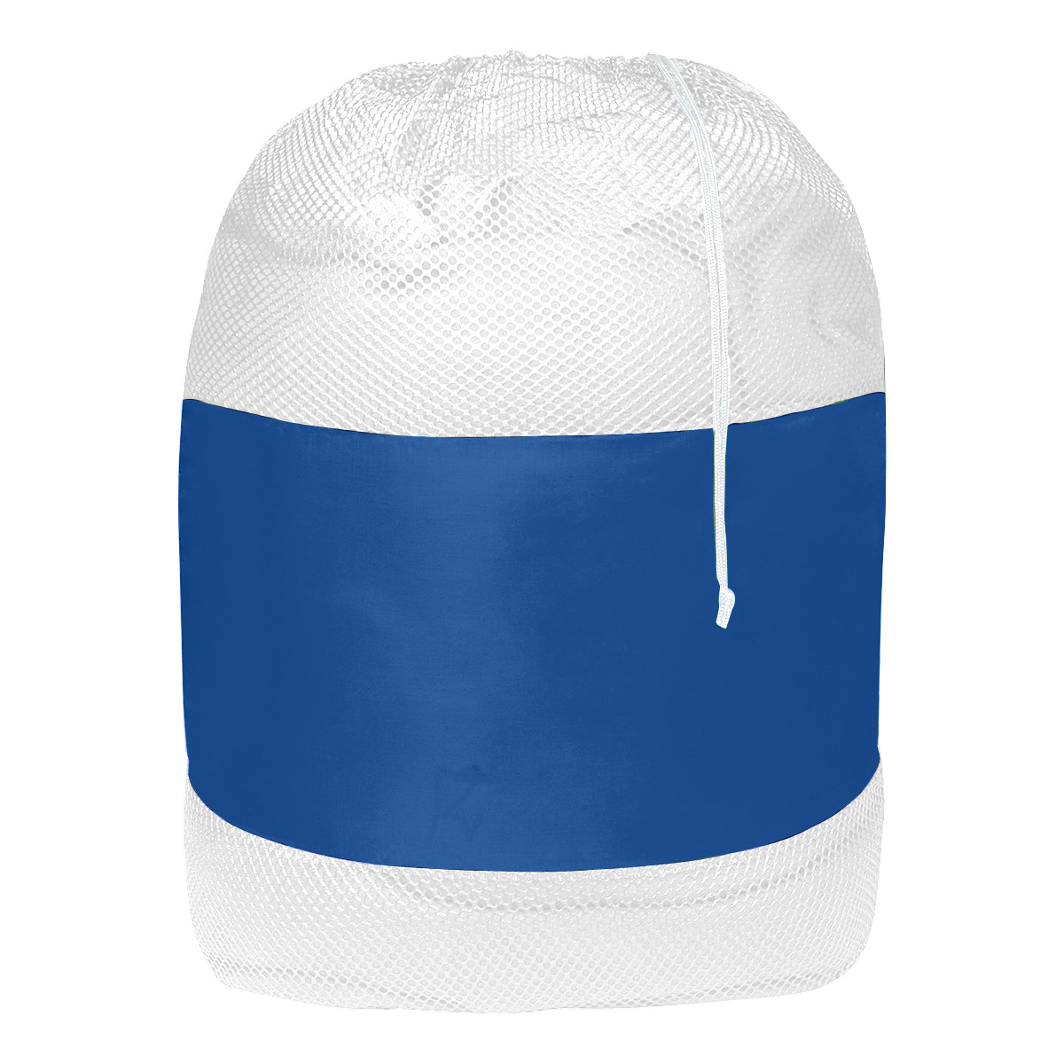 Mesh Laundry Bag - White With Royal Blue