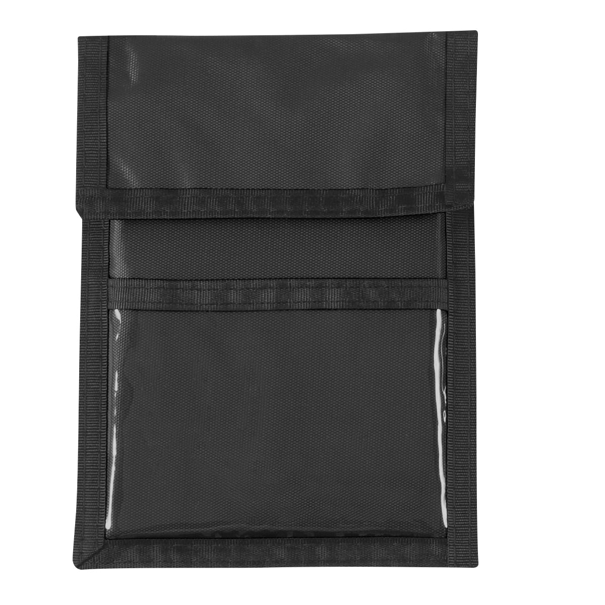 Nylon Neck Wallet Badge Holder - Recycled Black