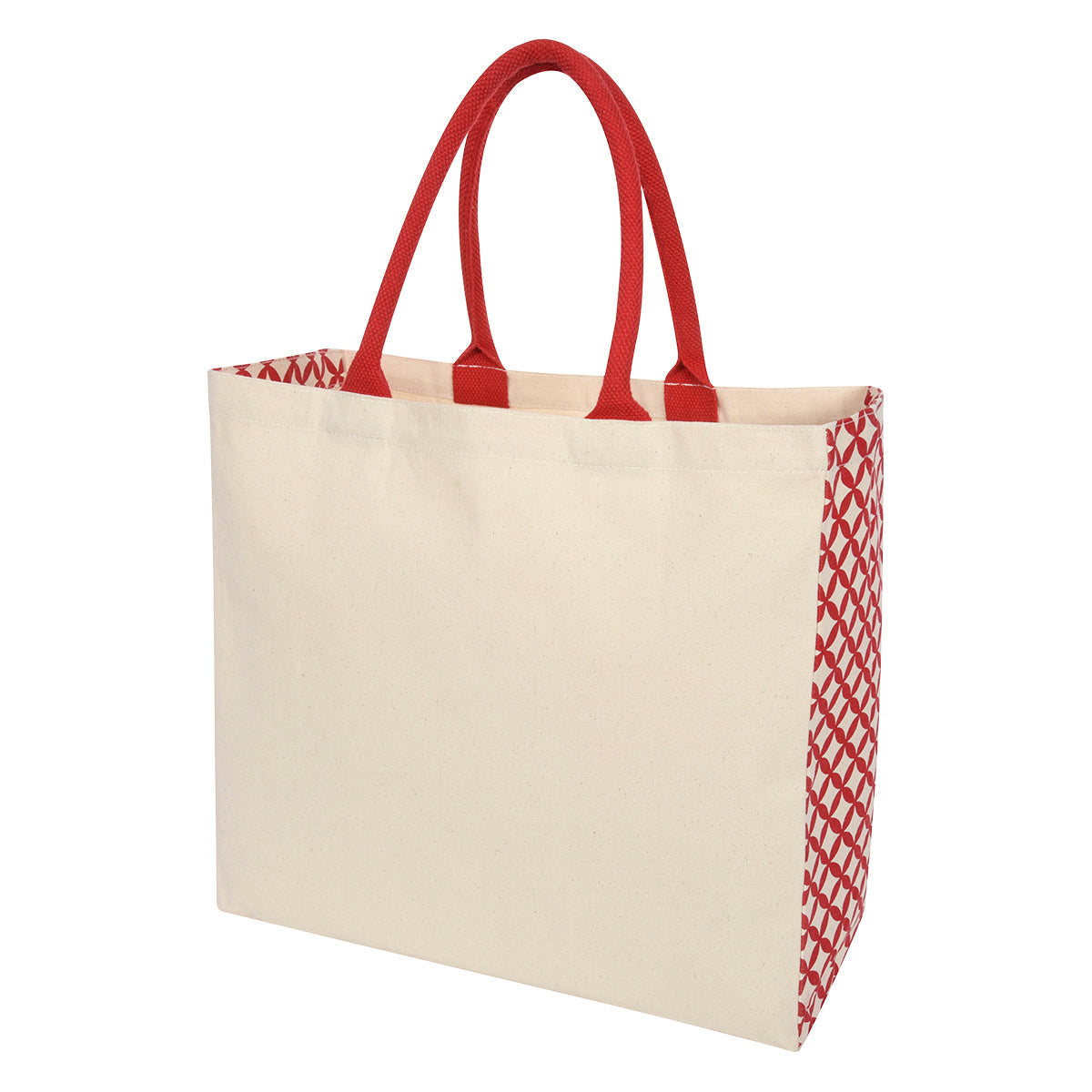 Catalina Cotton Canvas Tote Bag - Natural Red