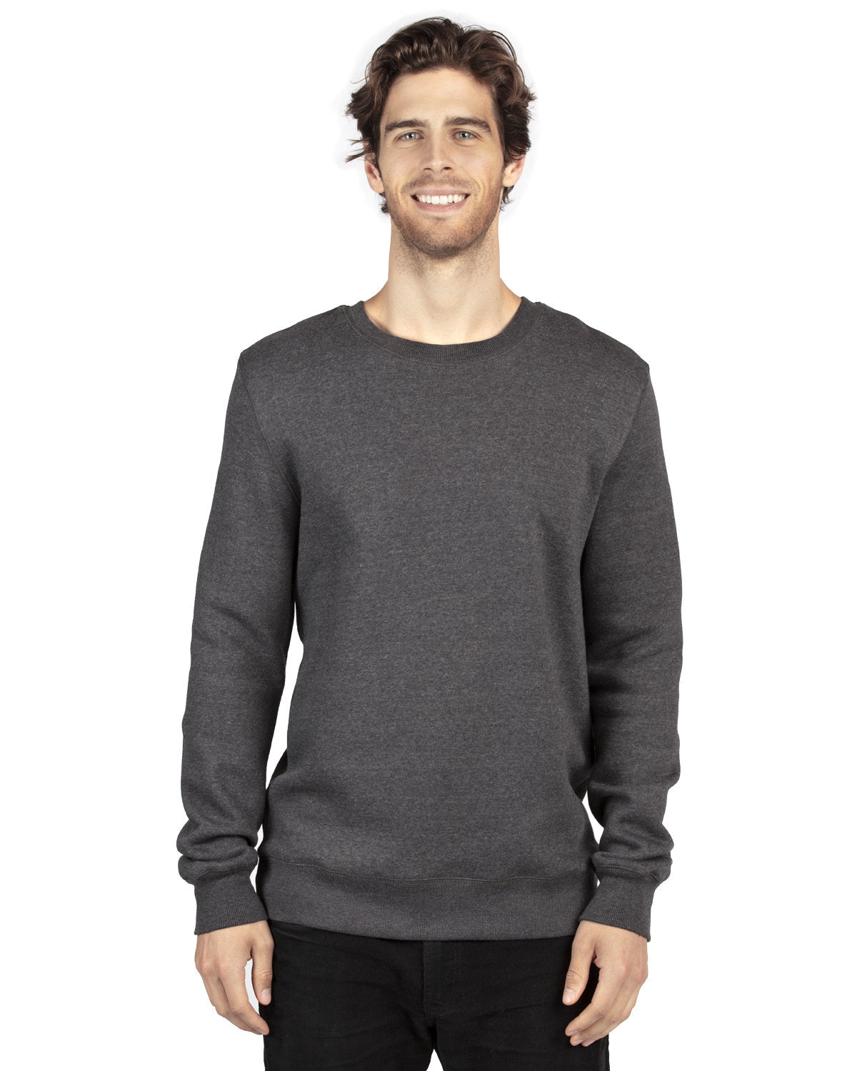 Threadfast Unisex Ultimate Crewneck Sweatshirt - Charcoal Heather