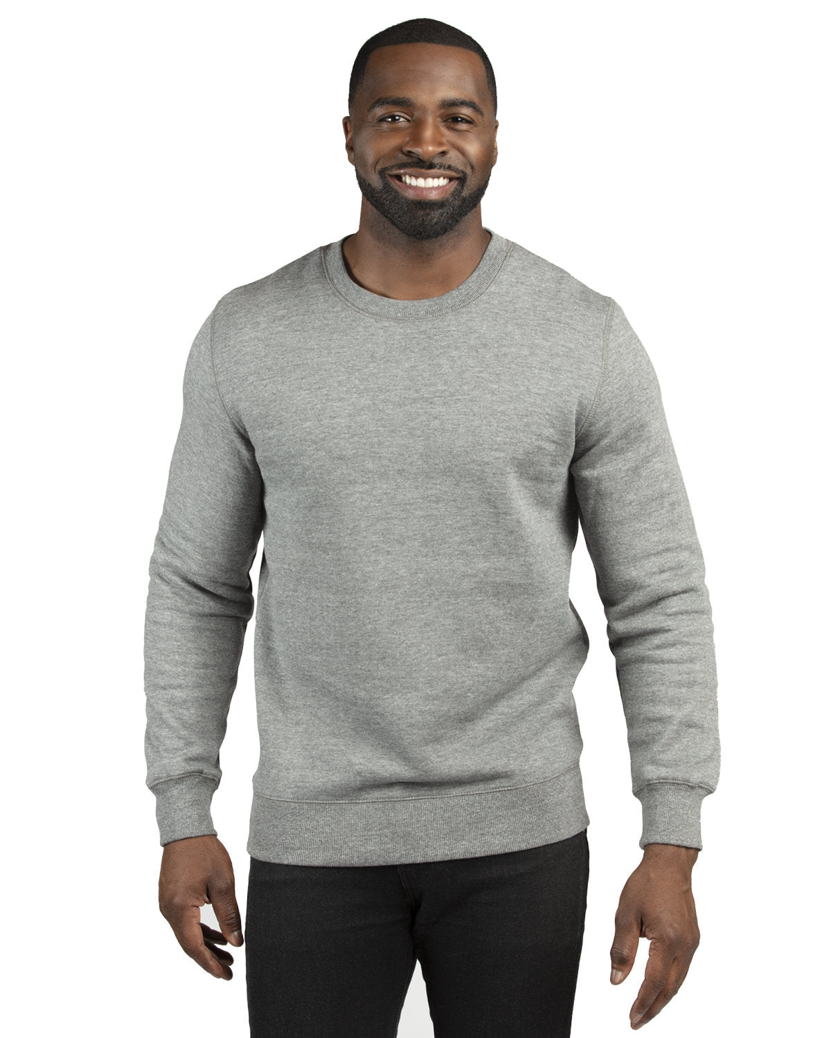 Threadfast Unisex Ultimate Crewneck Sweatshirt - Heather Grey