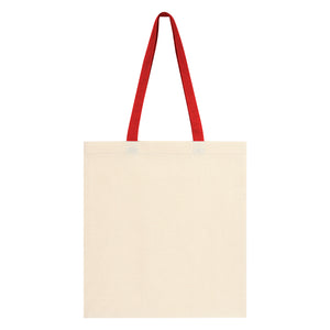 Penny Wise Cotton Canvas Tote Bag - Natural Red