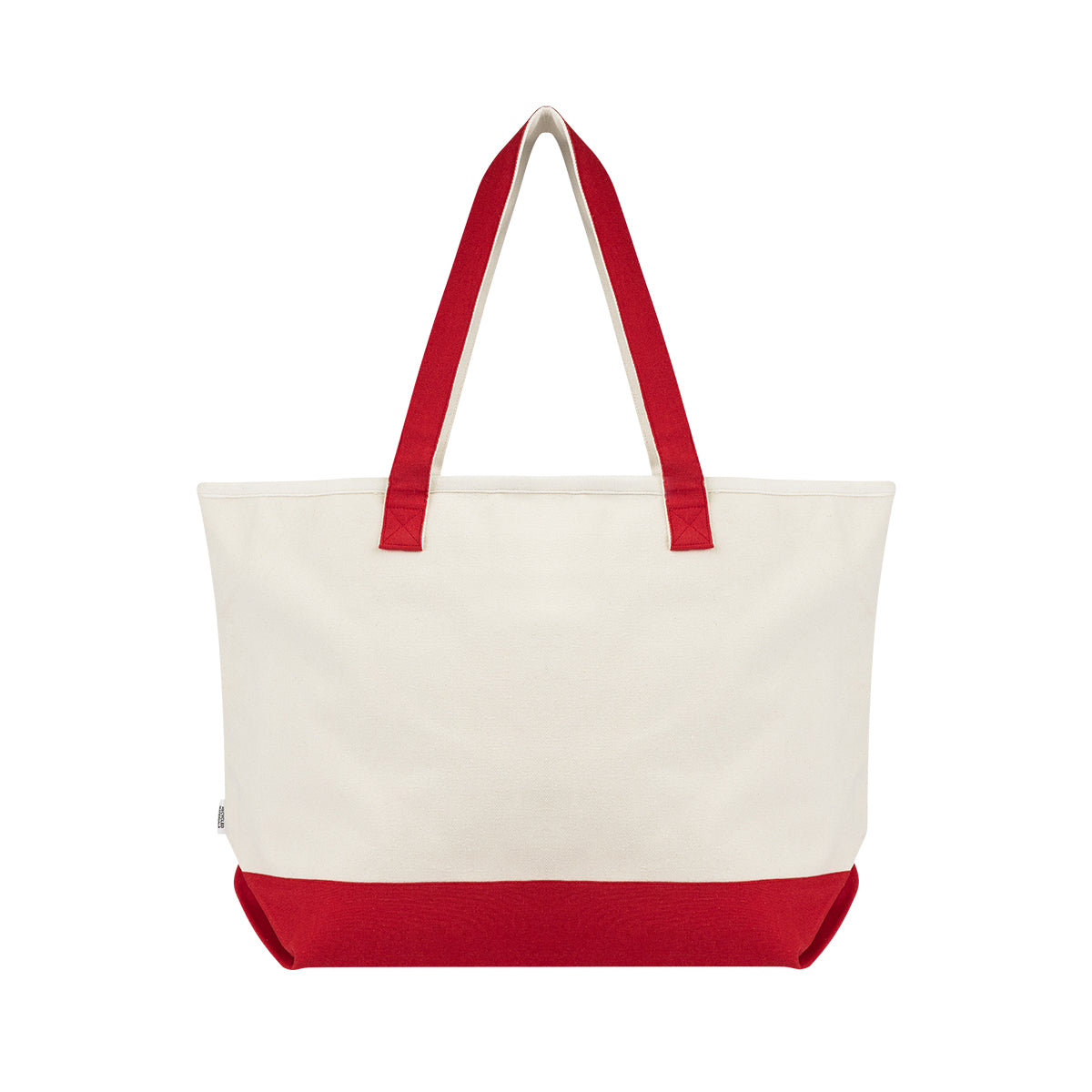 Large Starboard Recycled Cotton Canvas Tote Bag - Natural Red