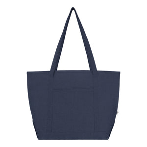 Arden 9 Oz. Recycled Cotton Starboard Tote Bag - Navy Blue
