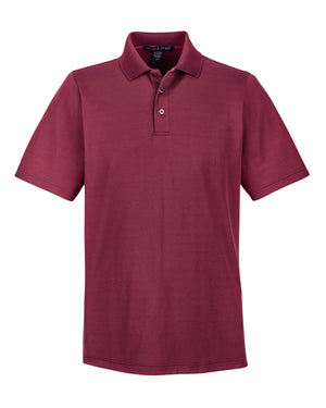 CrownLux Performance™ Men's Plaited Polo - Burgundy