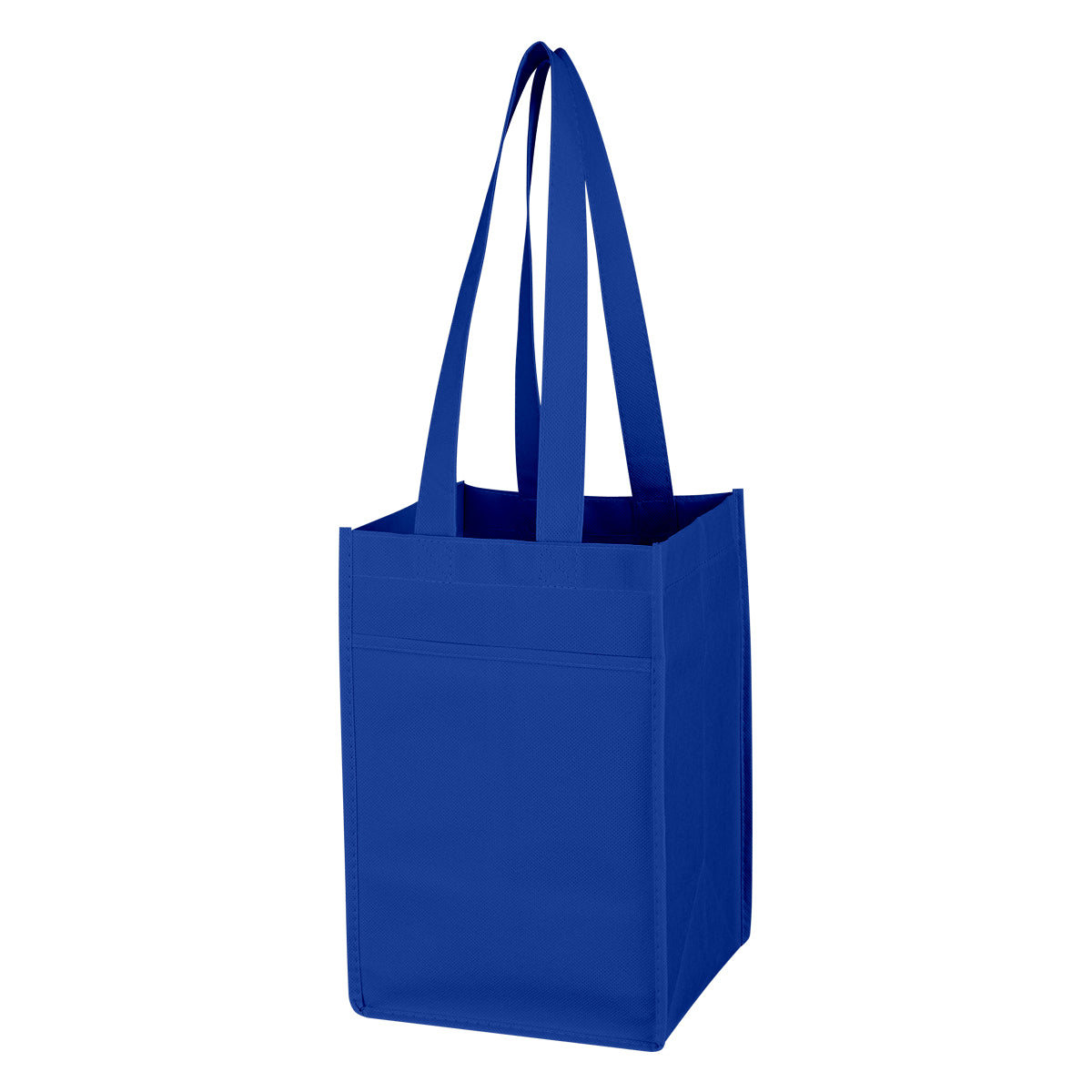 Non-Woven 4 Bottle Wine Tote - Royal Blue