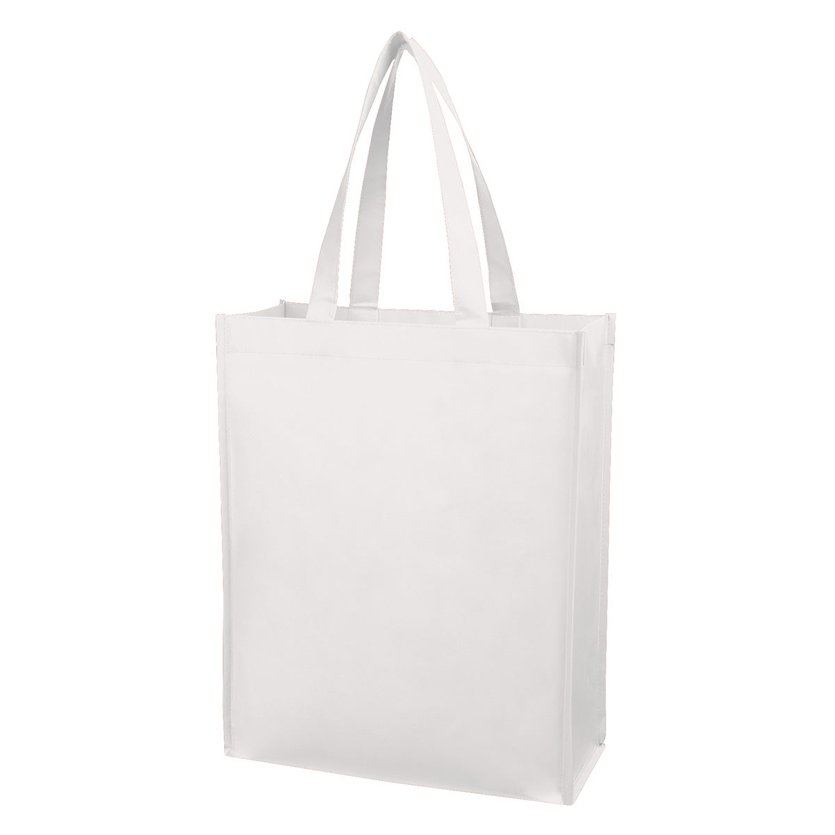 Matte Laminated Non-Woven Shopper Tote Bag - Matte White