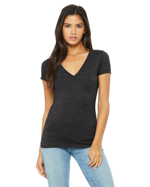 Bella + Canvas Ladies' Jersey Short-Sleeve Deep V-Neck T-Shirt