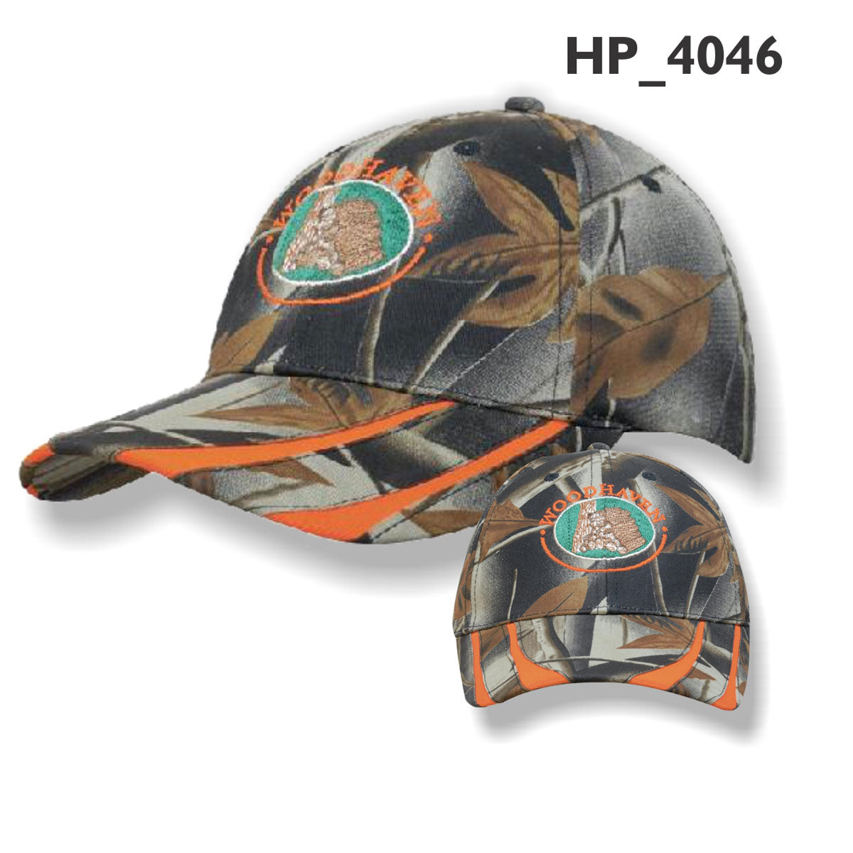 Leaf Print Camouflage with Laminated Two Tone Visor Cap - HP_4046