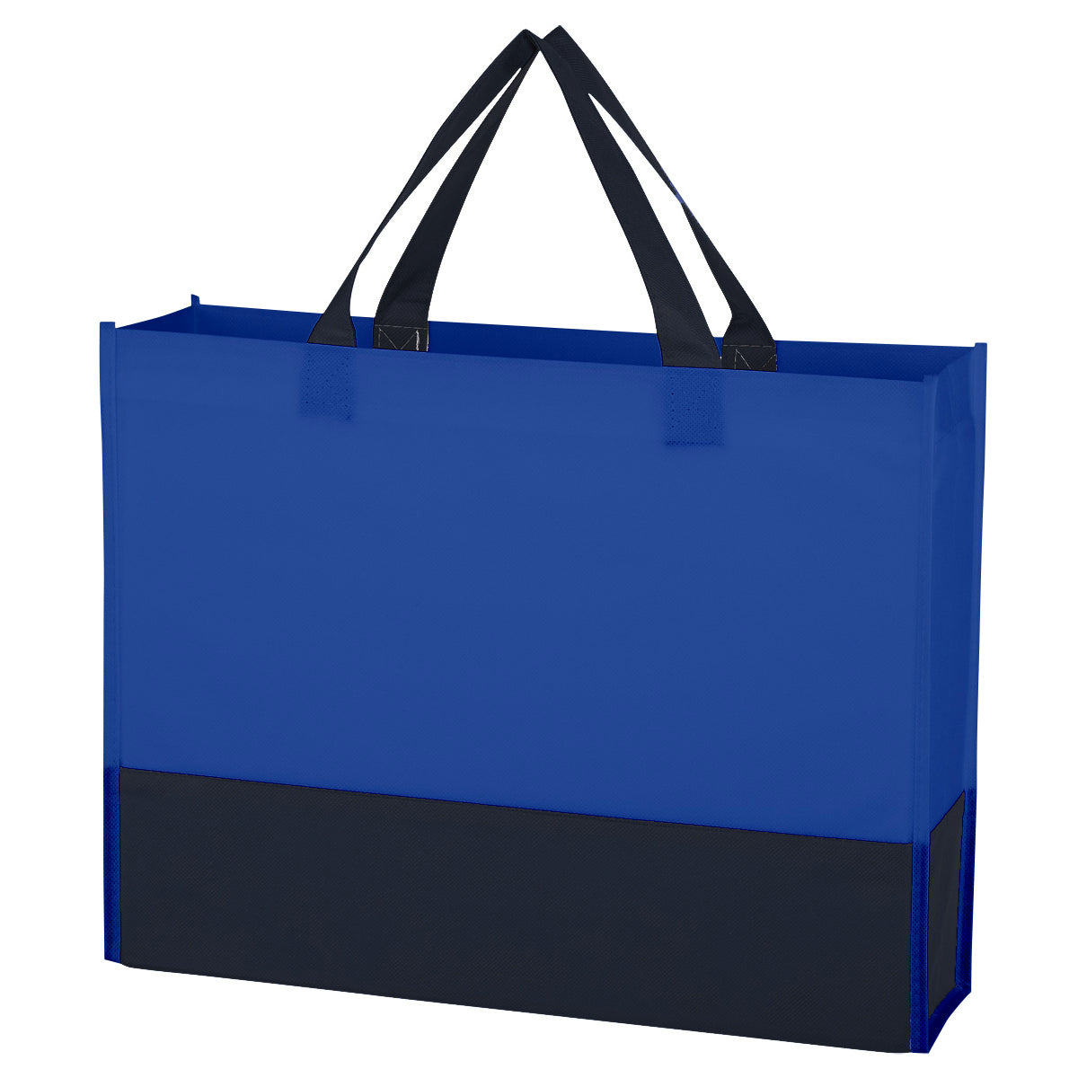 Raven Prism Recycled Non-Woven Tote Bag - Royal Blue With Black