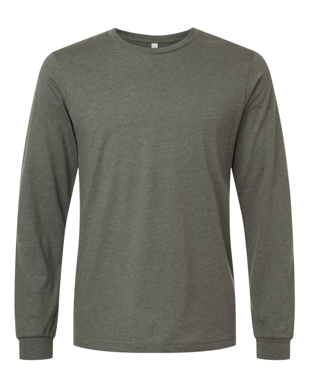BELLA + CANVAS Unisex CVC Jersey Long-Sleeve T-Shirt - Heather Military Green