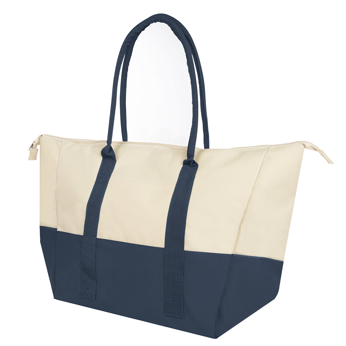 Big Chill Cooler Tote Bag - Natural With Navy