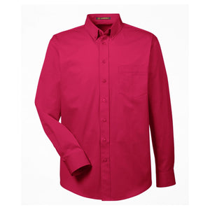 Long Sleeve Twill Shirt with Teflon - Men ACM581 (Red)