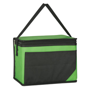 Non-Woven Chow Time Kooler Bag - Black With Lime