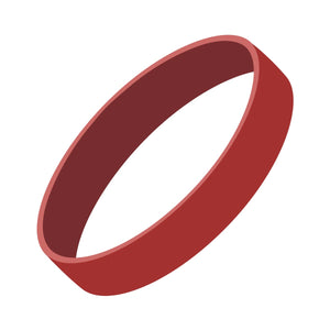 Silicone Wrist Bands- Debossed - CM2050_DEB - Maroon