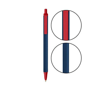 Metallic Dark Blue BIC® Clic Stic® Pen - Metallic Dark Blue With Red