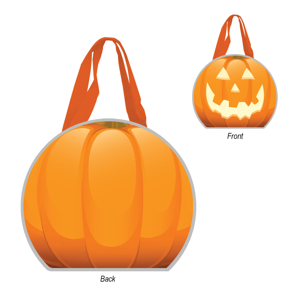 Reflective Halloween Pumpkin Tote Bag - Orange