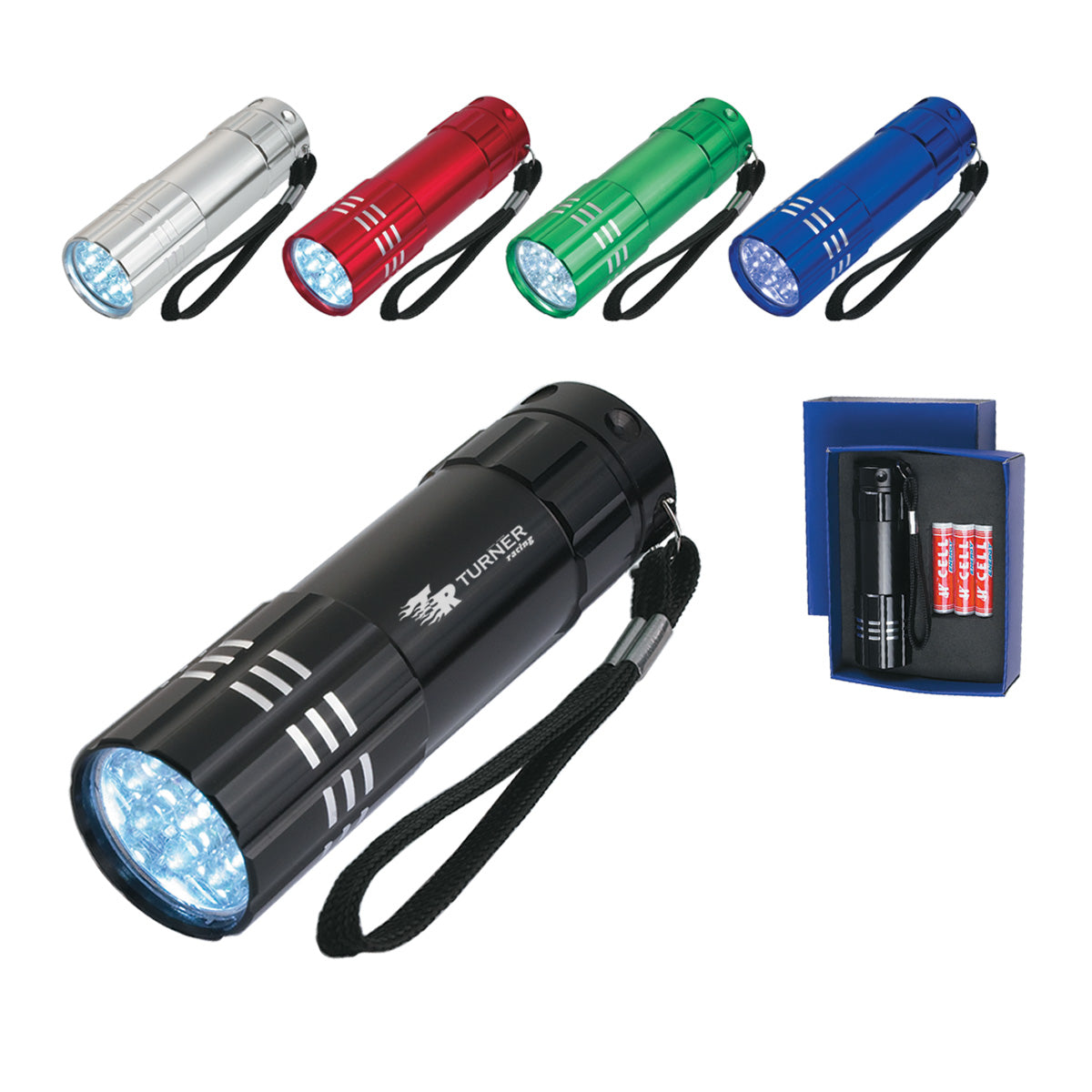 Aluminum Led Flashlight With Strap