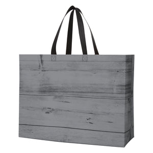 CHALET LAMINATED NON-WOVEN TOTE BAG - Wood Gray