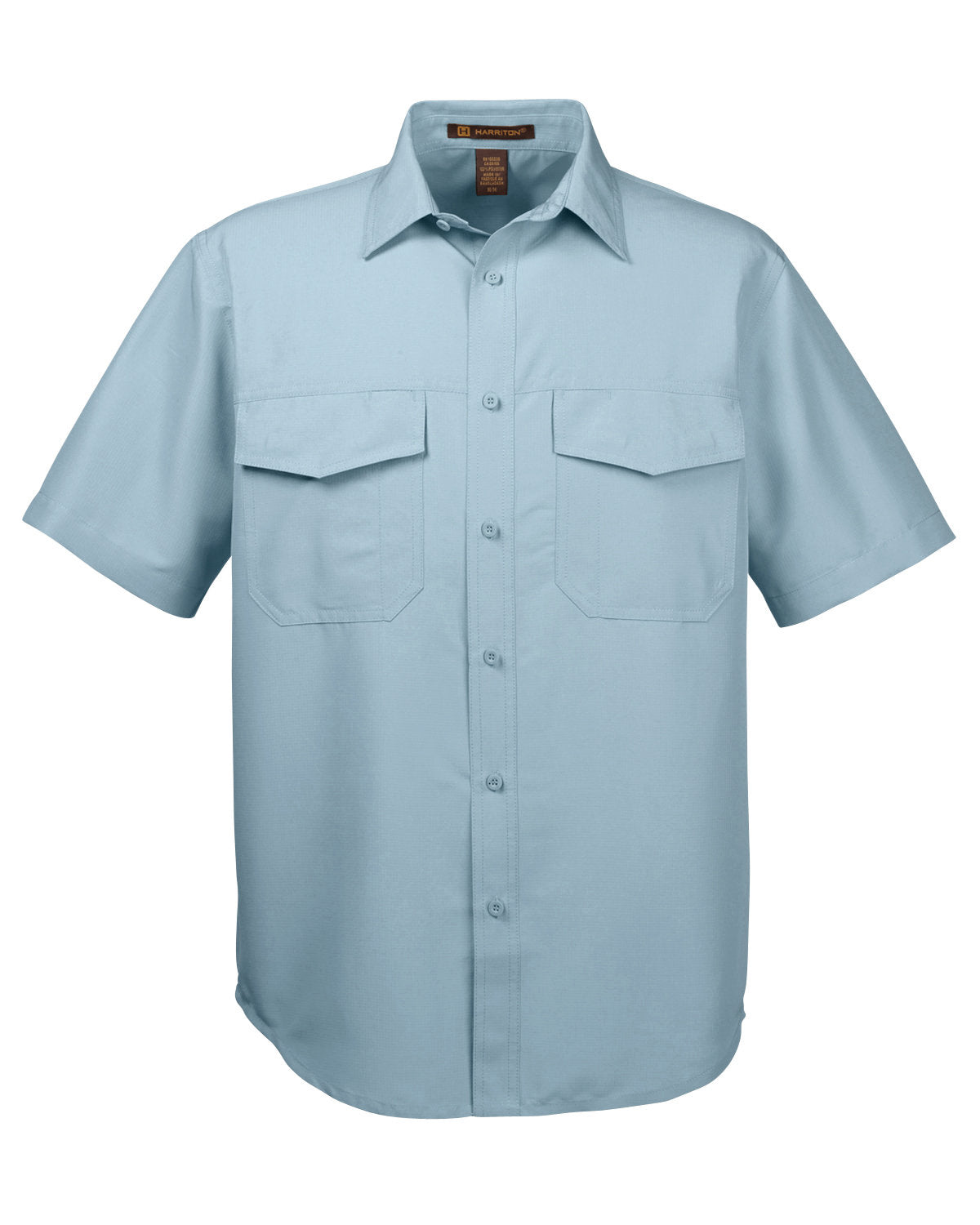 Harriton Men's Key West Short-Sleeve Performance Staff Shirt - Cloud Blue