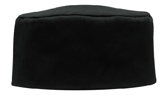 Poly-Cotton Chef's Cap - Black