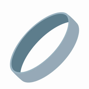 Silicone Wrist Bands- Debossed - CM2050_DEB - Pearl Blue