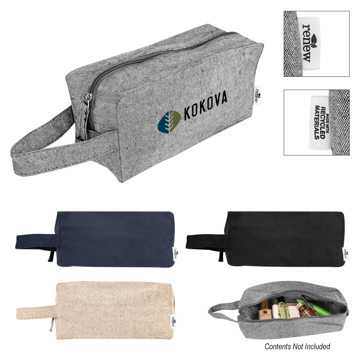 Brooke Recycled Cotton Toiletry Bag