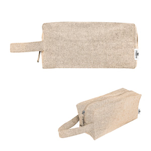 Arden Recycled Cotton Toiletry Bag - Heathered Beige