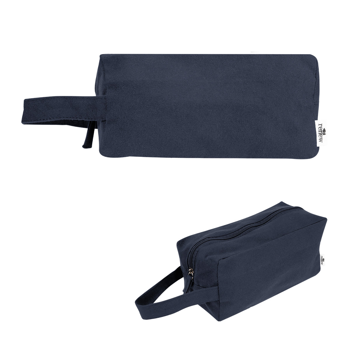Brooke Recycled Cotton Toiletry Bag - Navy Blue