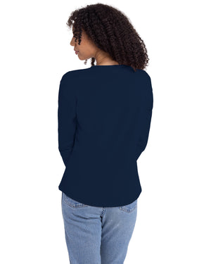 Next Level Apparel Ladies' Relaxed Long Sleeve T-Shirt - Back