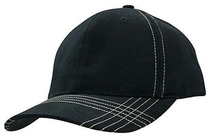 6 Onl BHC Cap with Contrast Stitching - Custom Embroidered - HP_4086 - Navy with White