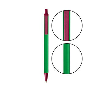 Green BIC® Clic Stic® Pen - Green With Burgundy