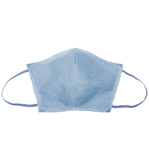 Flat Fold Canvas Face Mask With Elastic Loops - French Wash