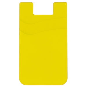 Dual Pocket Silicone Phone Wallet - Yellow