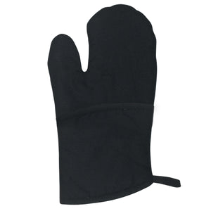 Quilted Cotton Canvas Oven Mitt - Black