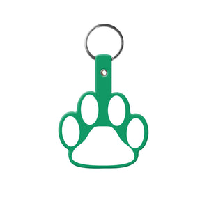 Paw Flexible Key Tag - Green