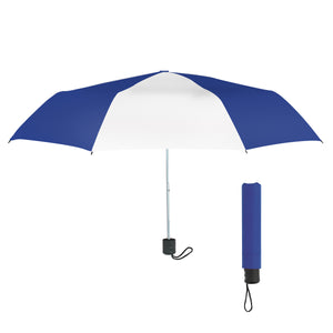 42" Arc Budget Telescopic Umbrella HT_4130 - Royal With White