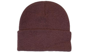 Acrylic Toque with Cuff - Maroon