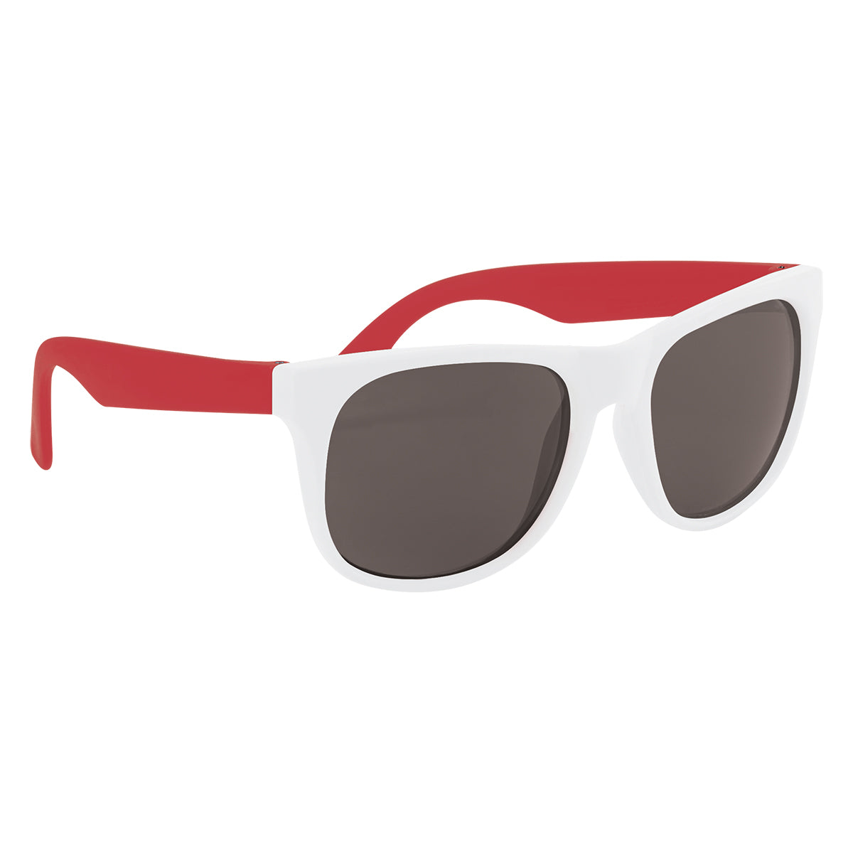 Rubberized Sunglasses - White With Red