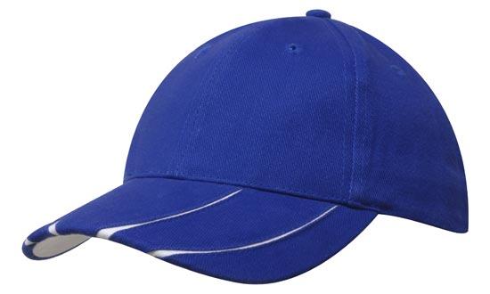 6 Panel BHC Cap with Peak Inserts - Royal With White