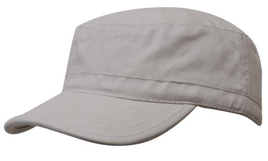 Brushed Sports Twill Military Cap - Stone