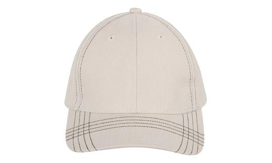 6 Onl BHC Cap with Contrast Stitching - Stone With Black